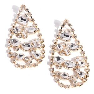 Elegant Gold and Silver Teardrop Earrings